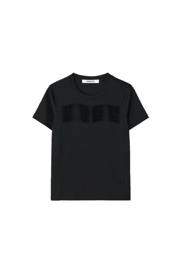 Pintuck t-shirts - Black