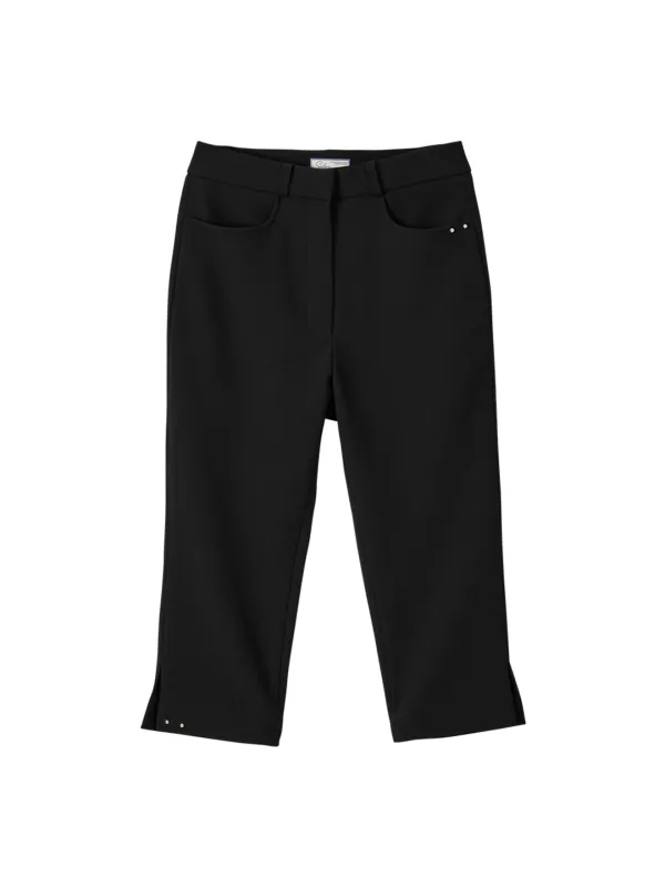 Studded Capri Pants_ Black