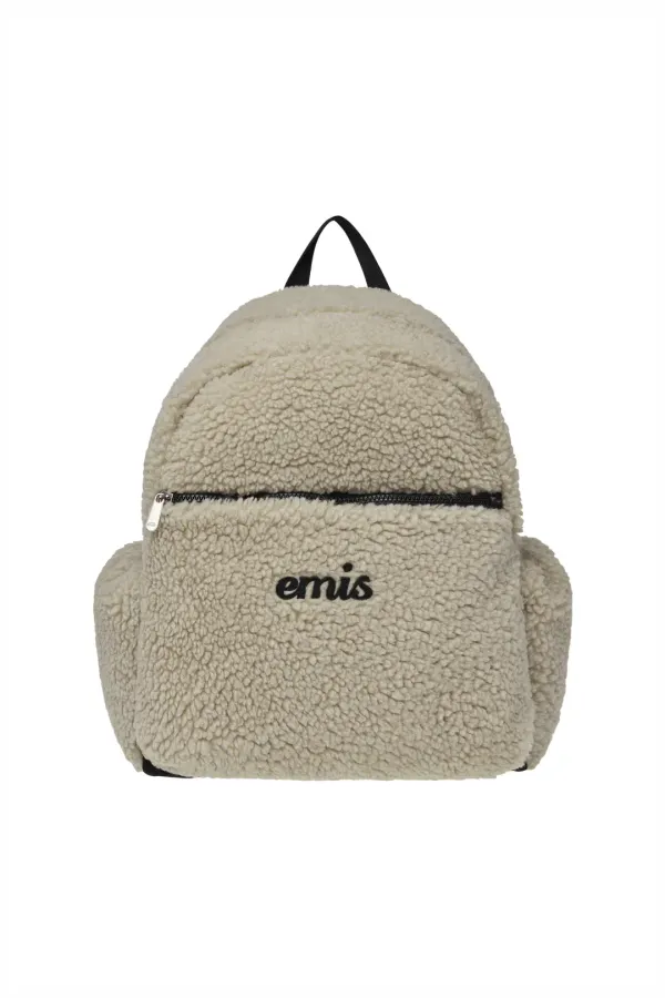 SHEARLING BACKPACK-BEIGE