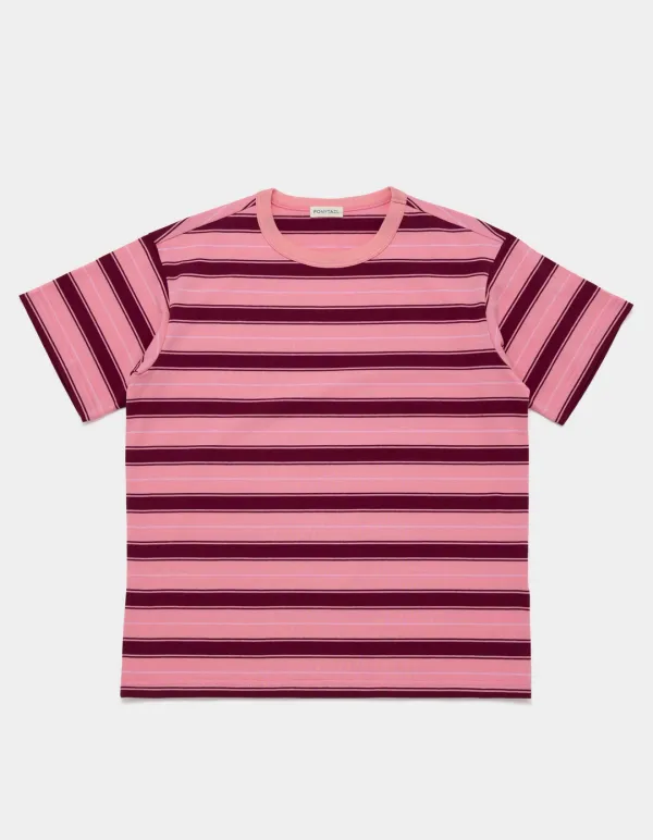 Polly Stripe Tee (Plum)