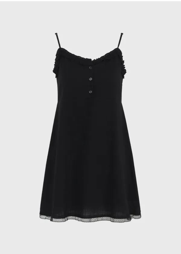  [44-120]  Elva Lace Mini Dress-Cardigan Setup  엘바 레이스 미니 드레스-가디건 셋업 (봄-여름-가을-미니드레스셋업-가디건셋업-가디건-골지-레이스-다이마루-슬리브리스-레이어드-빅사이즈-자체제작) 