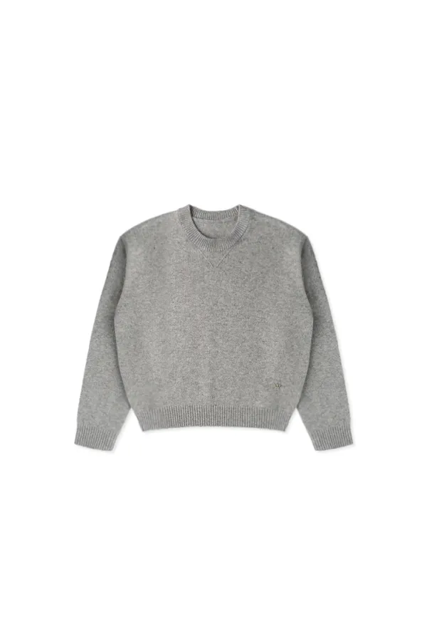 Basic crew knit_gray