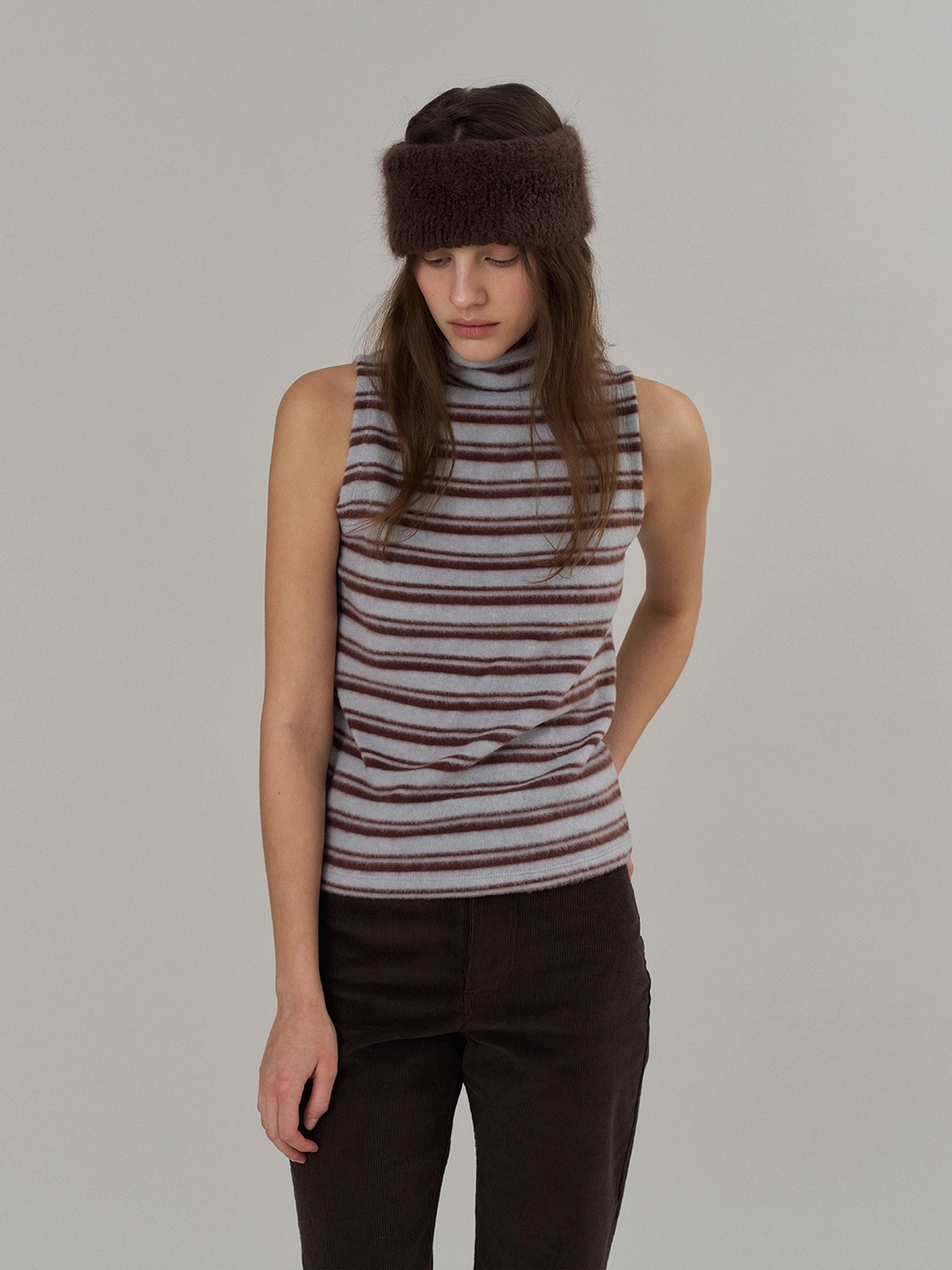 더릴 Winter Turtle Sleeveless T_Stripe blue 상품 이미지 1