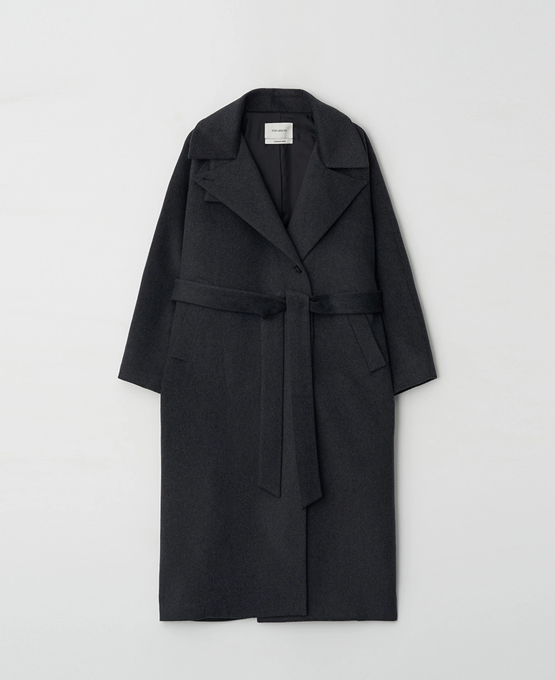 스텝어라운드 Cashmere Oversized Double Coat_CHARCOAL 상품 이미지 3