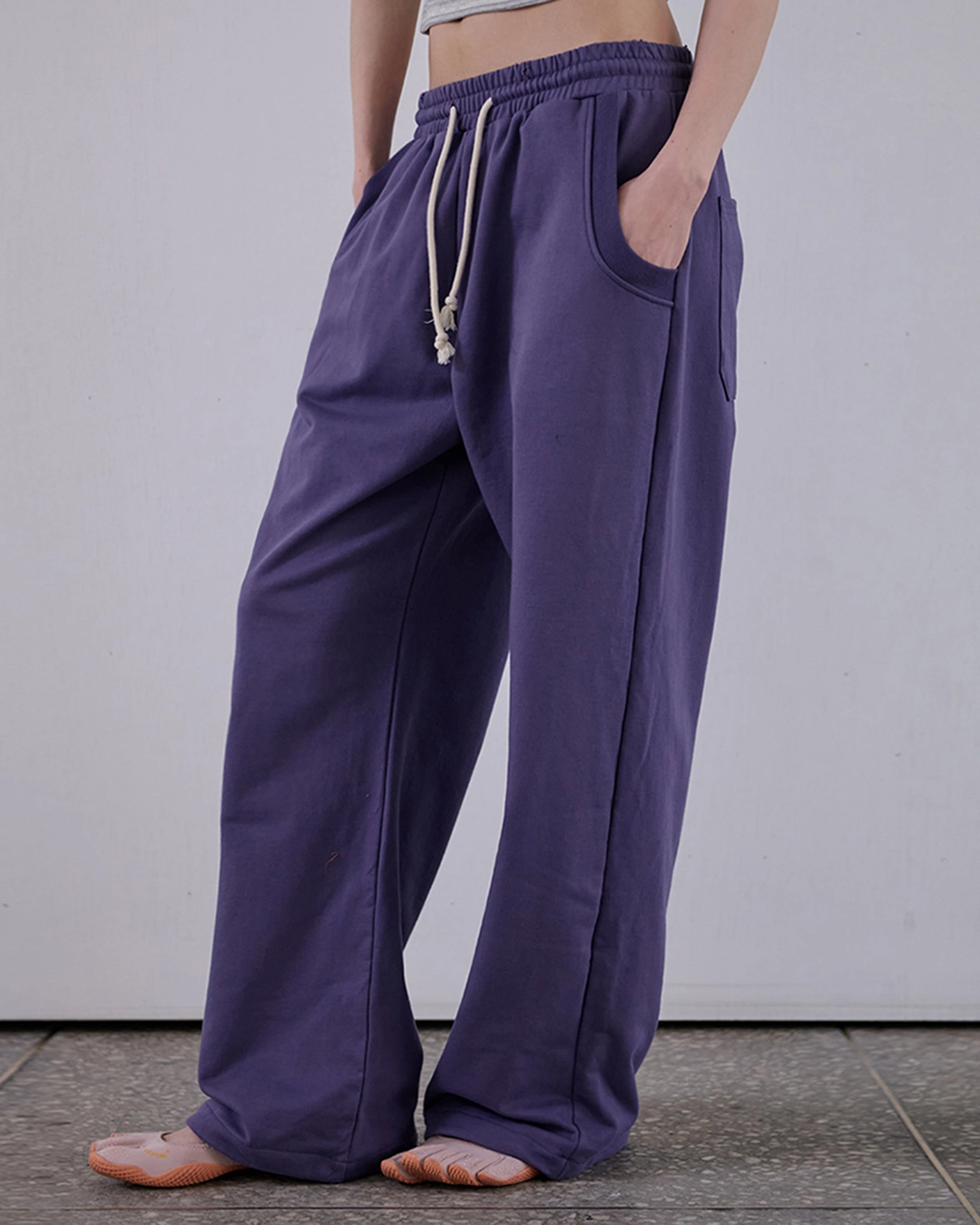 오데스 VINTAGE SWEAT PANTS - PURPLE 상품 이미지 1
