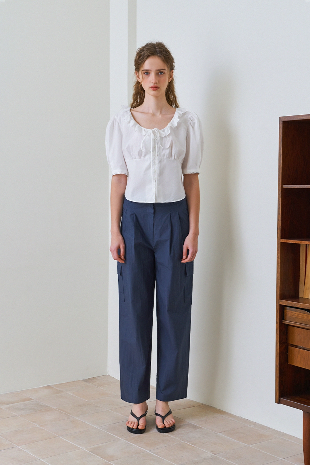 위드아웃썸머 Work nylon pants_navy 상품 이미지 2