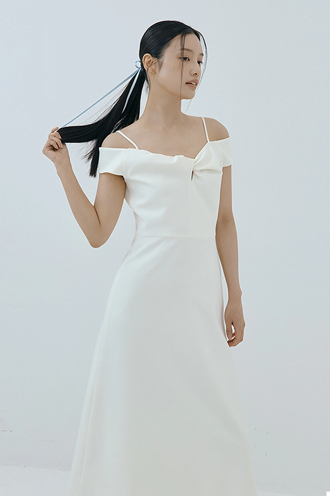 루시르주 Romantic Twist Strap Dress (ivory) 상품 이미지 1