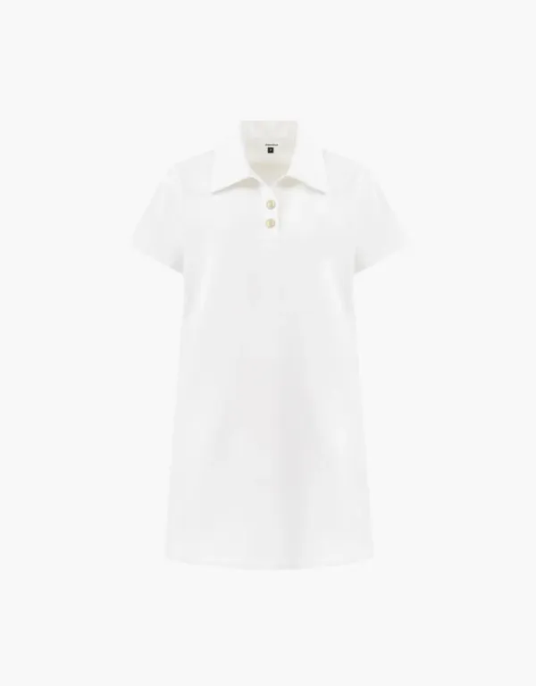collar mini one piece - white