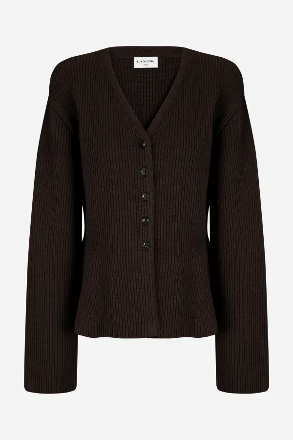 25FW fine wool ruffle knit jacket