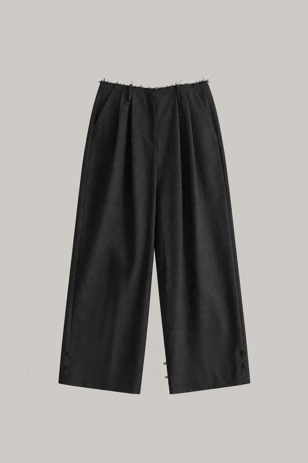 오에프씨 Button Hem Wide Pants (charcoal) 상품 이미지 1