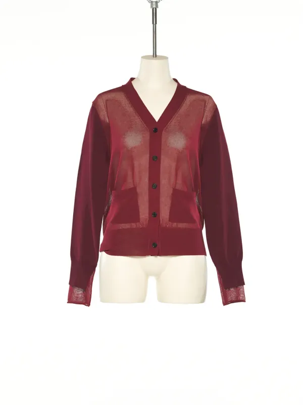 PS25 WINE POCKET CARDIGAN