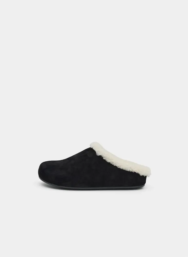 Burns shearling slide
