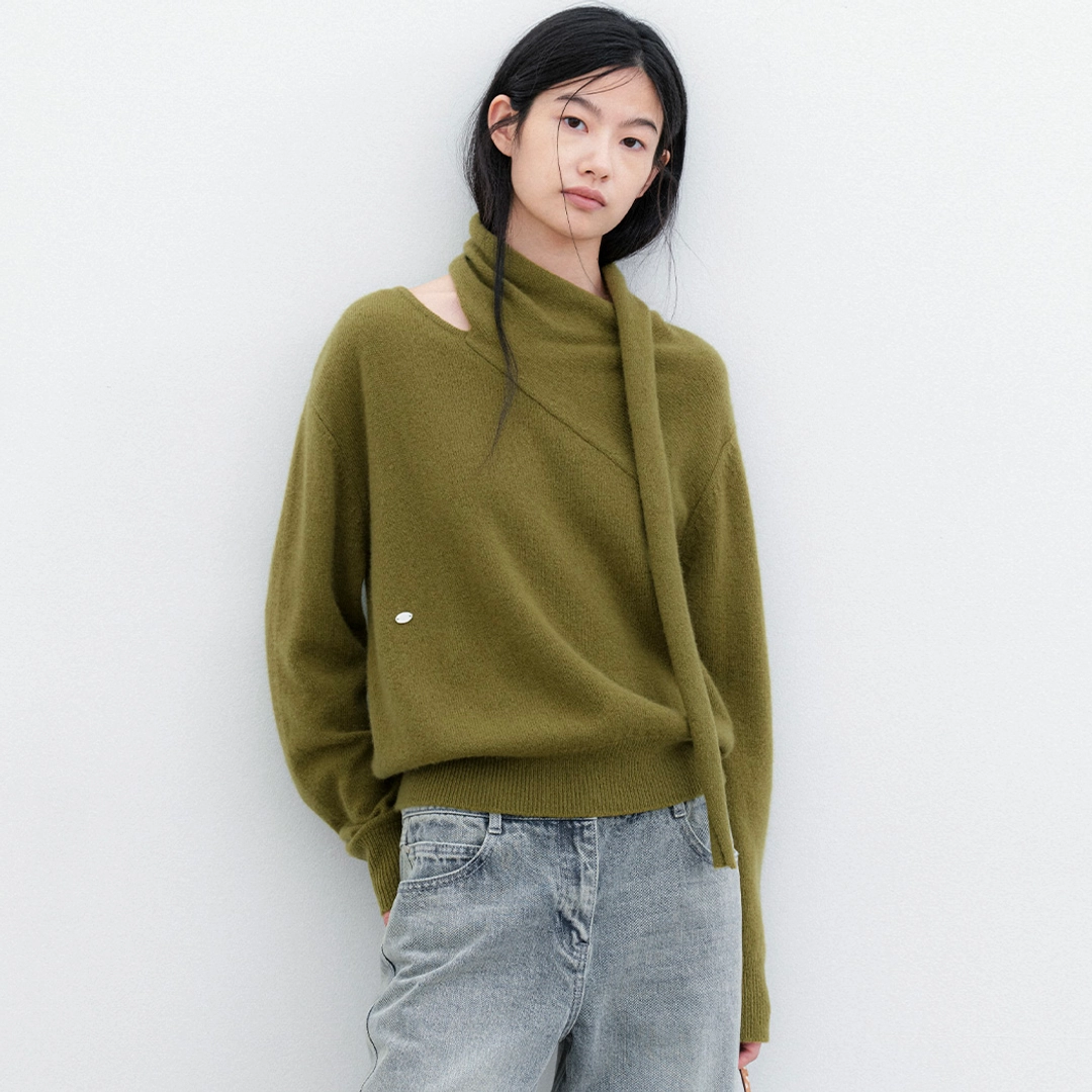 아뜰리에 나인 (T-7318)YAK BLENEDE MUFFLER KNIT 상품 이미지 1