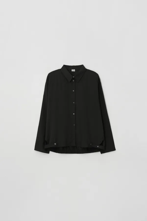 Elastic Waist Shirt (charcoal)