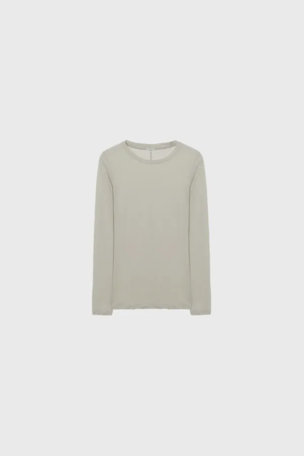 Long sleeve slim t-shirt (light gray / white / light pink / dark gray / gray / melange gray)