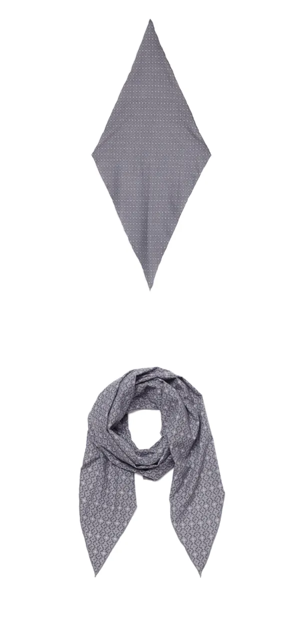 Flower pattern scarf (Purple)
