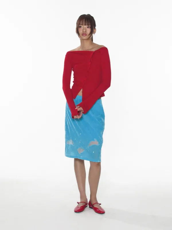 LUCKY BUNNY SKIRT_SKY BLUE