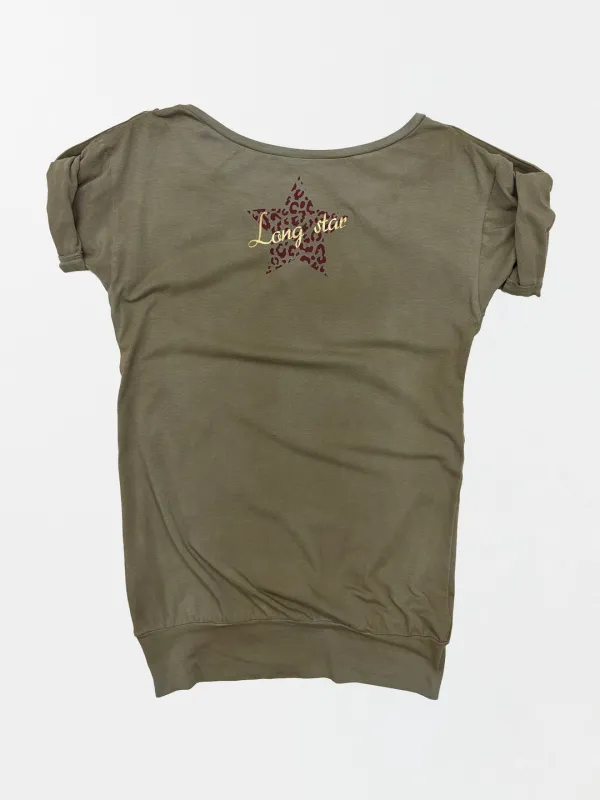 Broken Girls Roll Up Tee Dirty Khaki