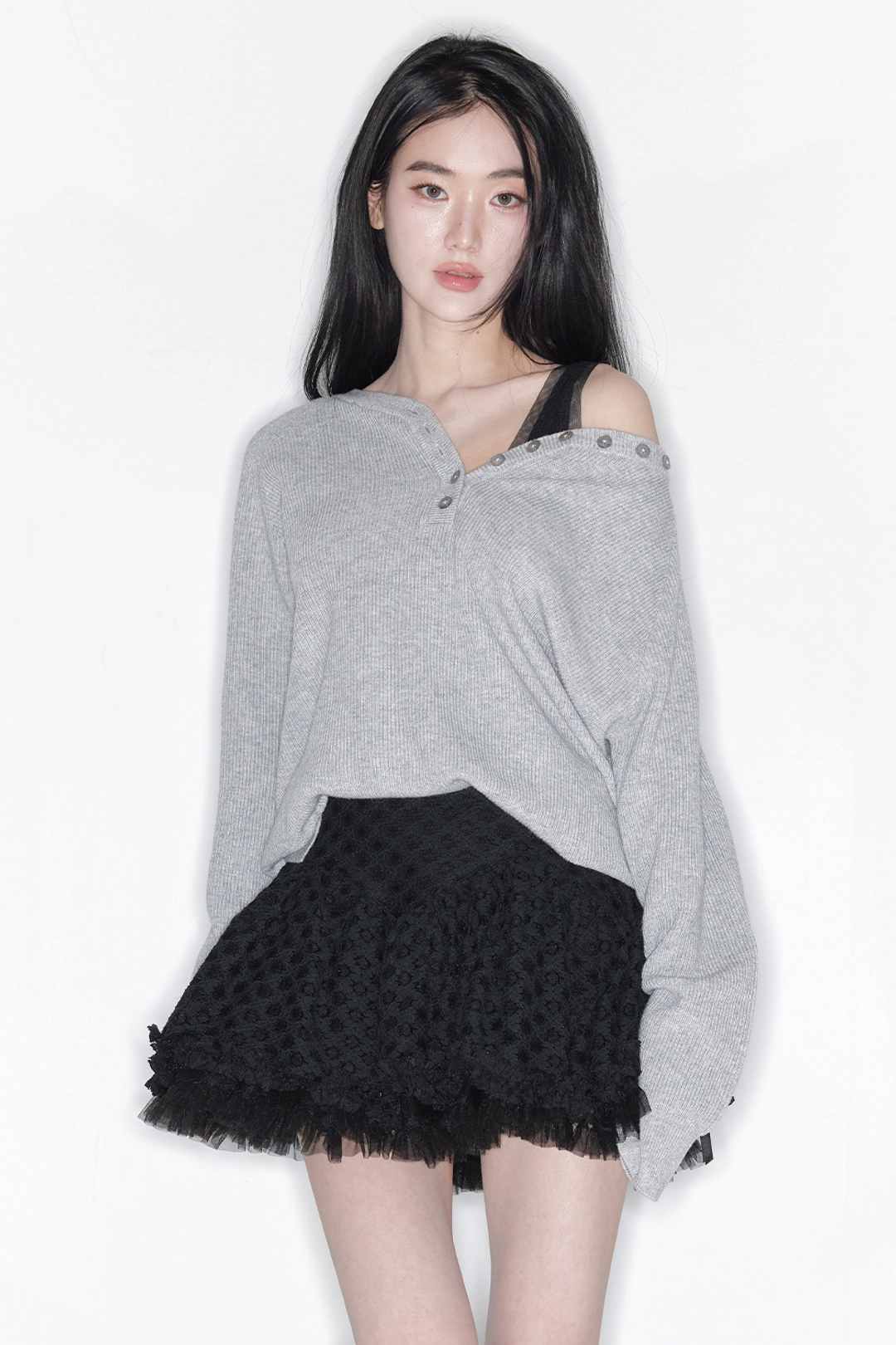 더티스 BLOSSOM WAVE TULLE SKIRT_TT6S501BK 상품 이미지 1