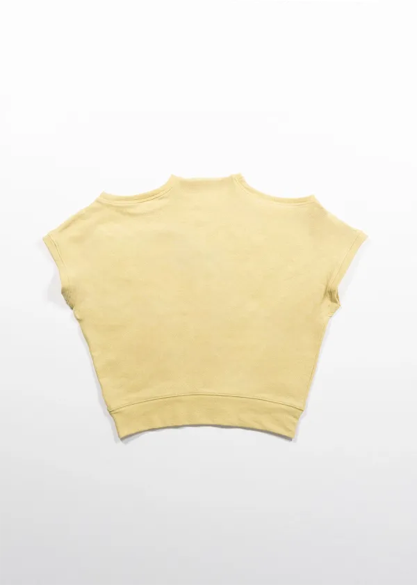 GLITTER DOUBLE NECK VEST - YELLOW