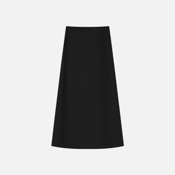 SIST9068 미니멀 바이어스 롱 스커트_Black