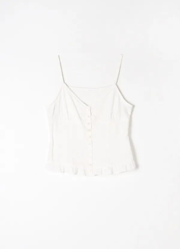3RD Sage Frill Sleeveless Blouse