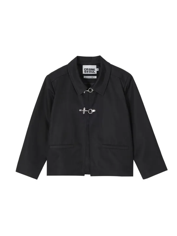 BUCKLE CLOSURE JACKET_BLACK