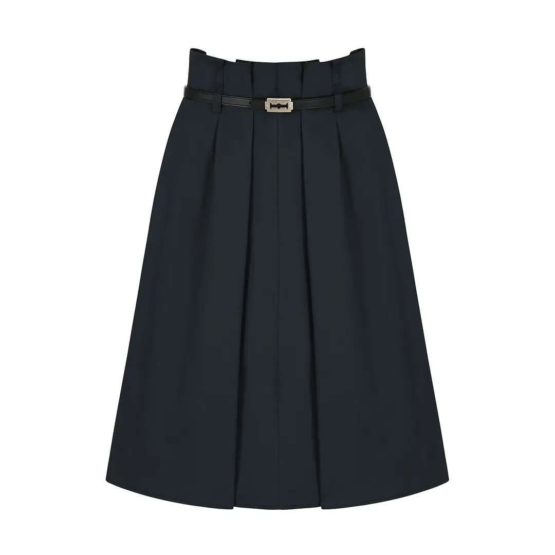 분크 Pintuck Skirt (핀턱 스커트) Navy 상품 이미지 1