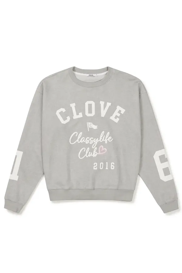 [24FW clove] Love Sweatshirt (Grey)