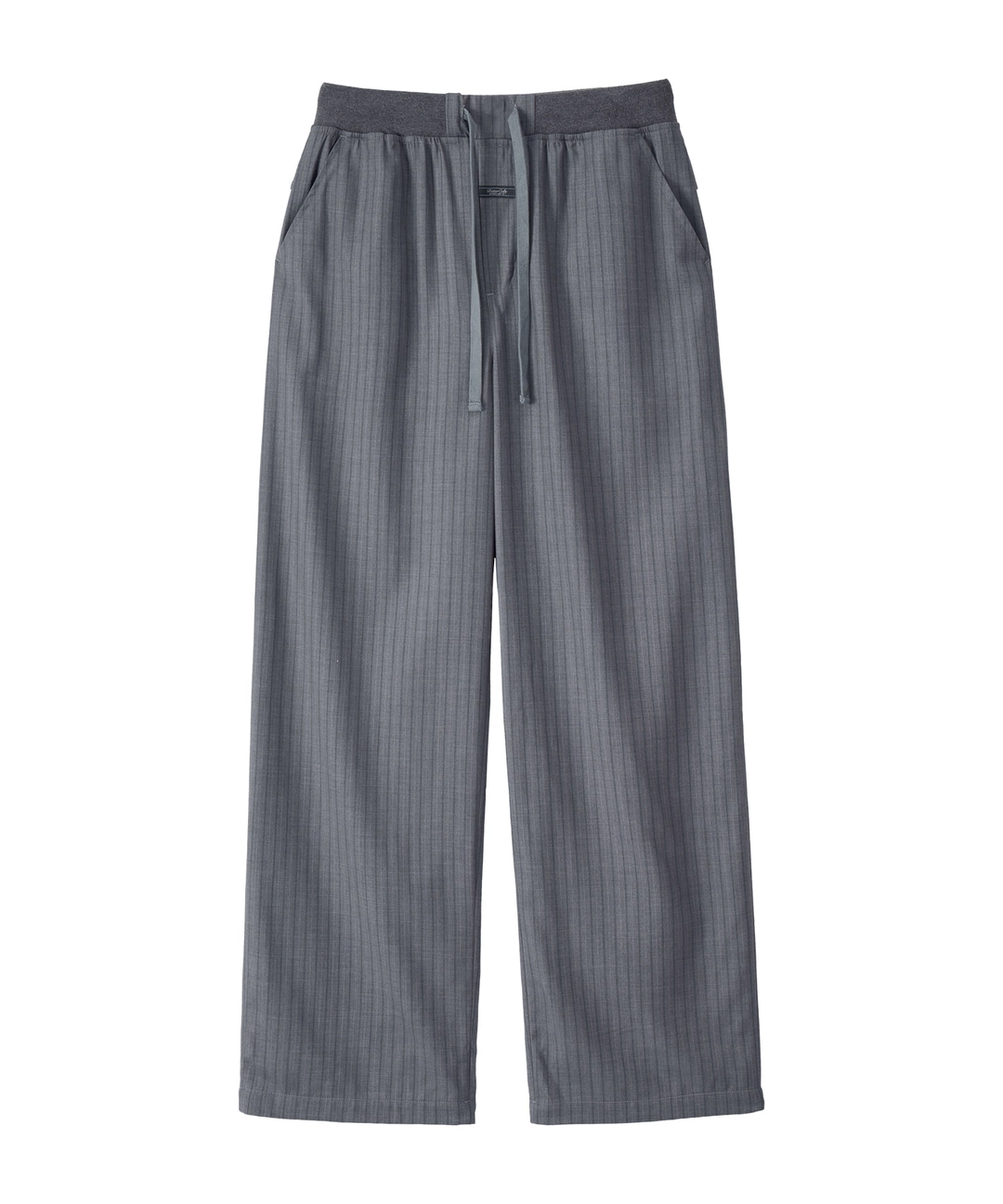 비터셀즈 Pinstripe Wide Banding Slacks-Grey 상품 이미지 1