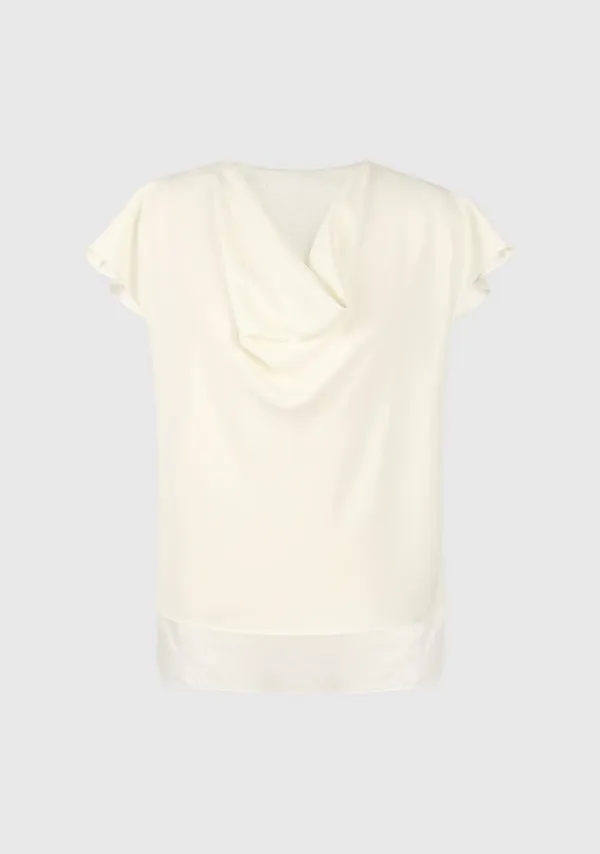 Row Drape Blouse Cream