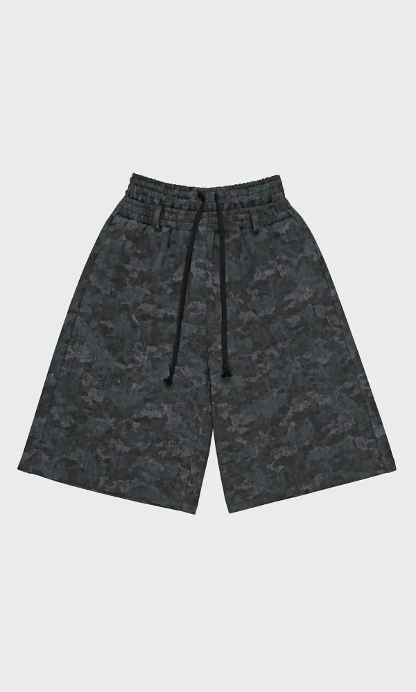 Camo Layered Bermuda Pants_Camouflage