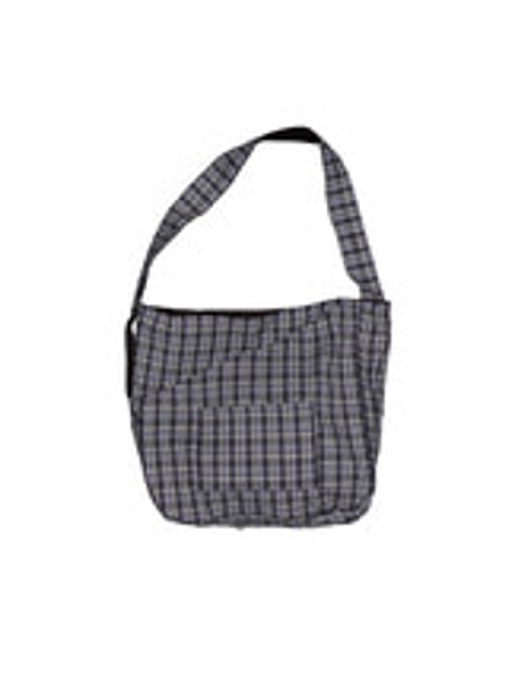 무음 [2차 입고]Floppy Cross-Shoulder Bag (Charcoal_Check) 상품 이미지 3