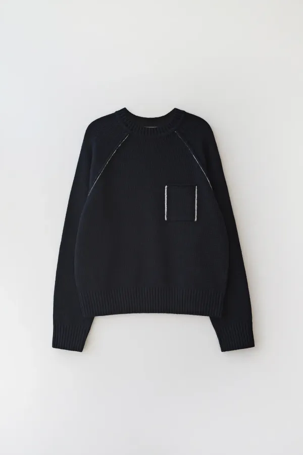 Tape raglan knit (navy)