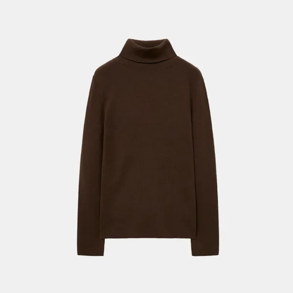 SIKN2155 컴포트 슬림 터틀넥 니트_Brown