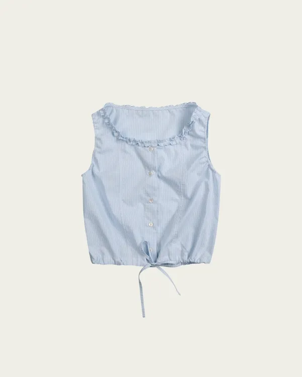 (3차) Hiya Blouse - Blue Striped