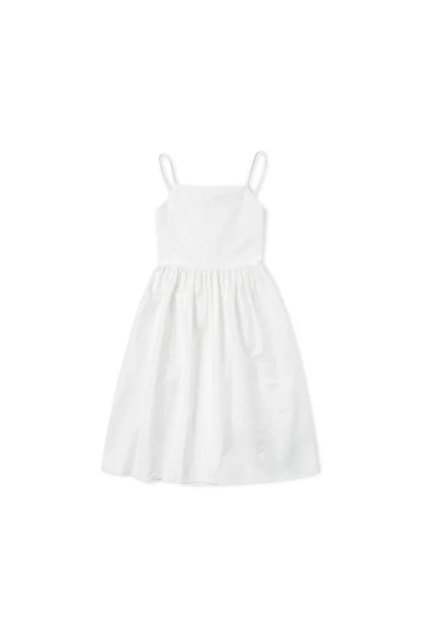 Back tie long dress_ivory
