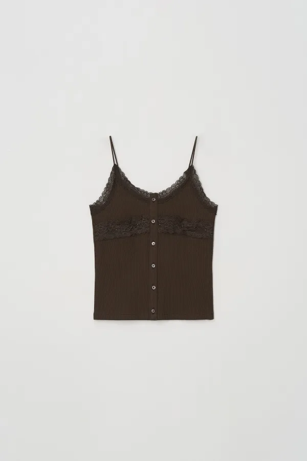 Lace Trim Sleeveless (brown) - 아뜰리에에디션