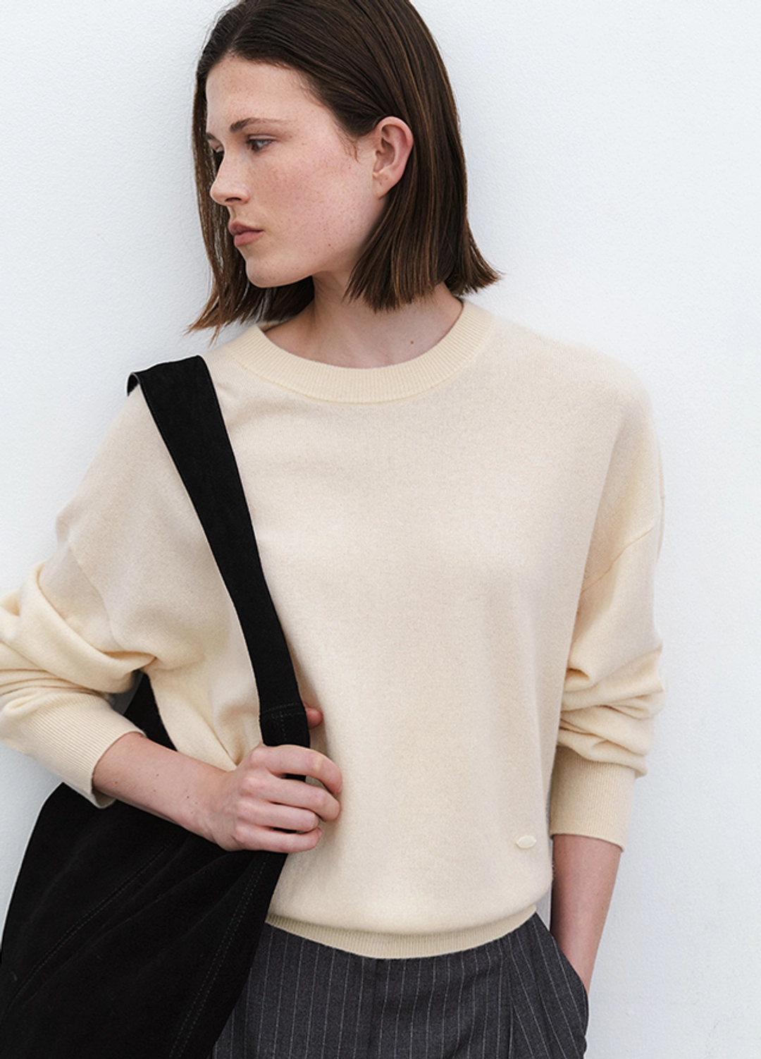 아뜰리에 나인 (T-7124)ESSENTIAL CASHMERE CREW NECK KNIT 상품 이미지 3