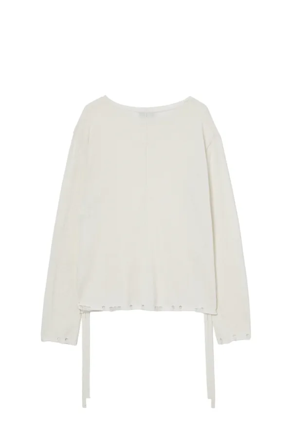 SIDE TIE KNIT IN IVORY