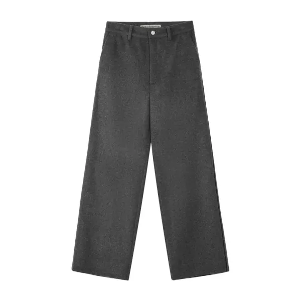 PIPING WOOL PANTS - GREY