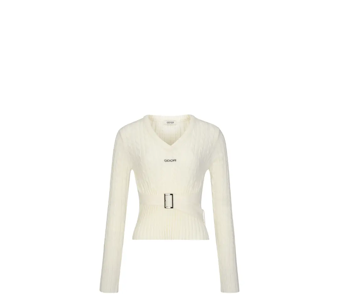 Twis knit top in vanilla