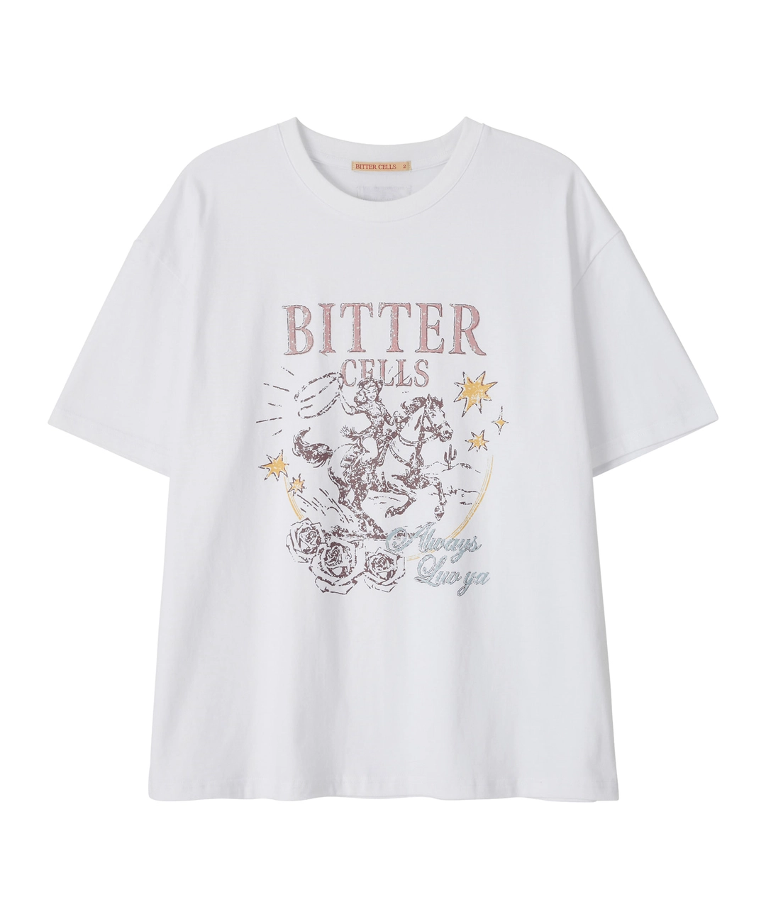 비터셀즈 Timber Rose Tee-White 상품 이미지 1