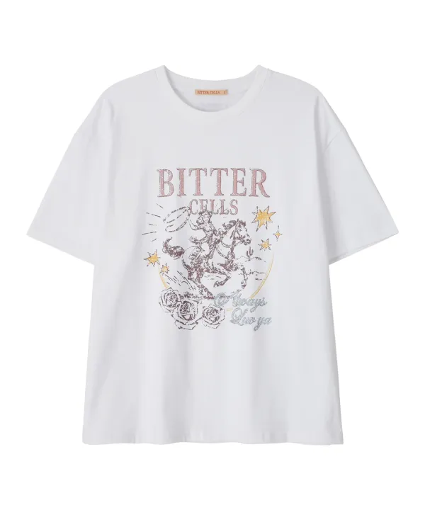 Timber Rose Tee-White