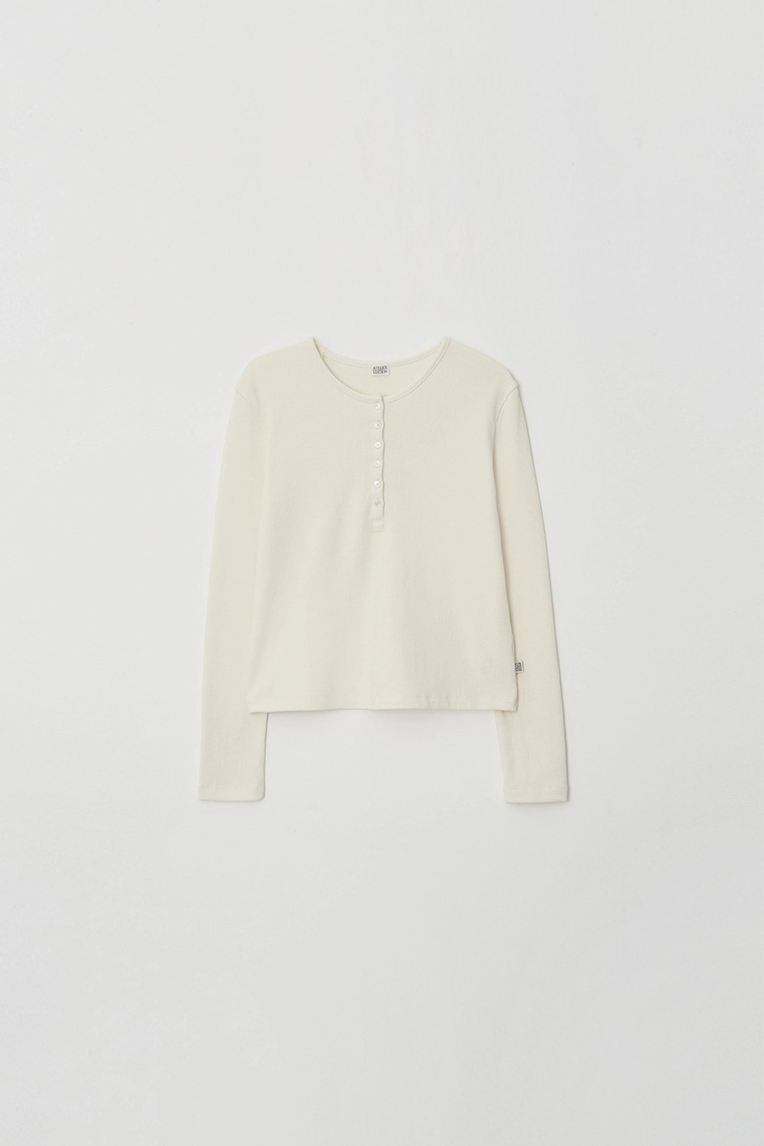 아뜰리에에디션 Waffle Henley Top (lvory) 상품 이미지 1