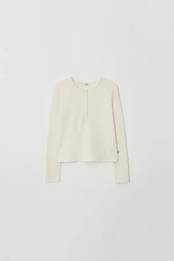 Waffle Henley Top (lvory)