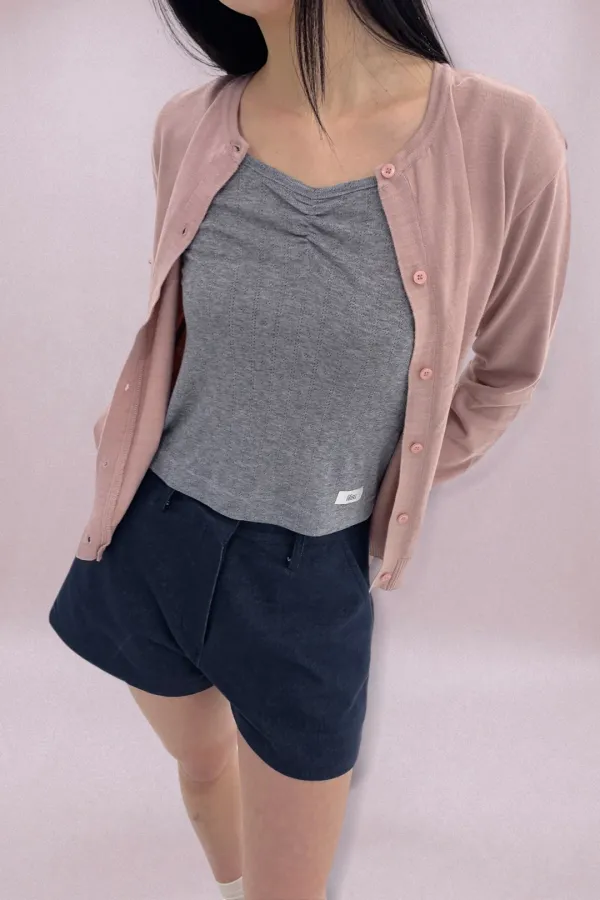 Mono Cardigan / Pink