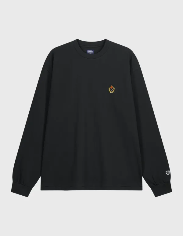 CREST 20S COMPACT YARN LONG SLEEVE / Black