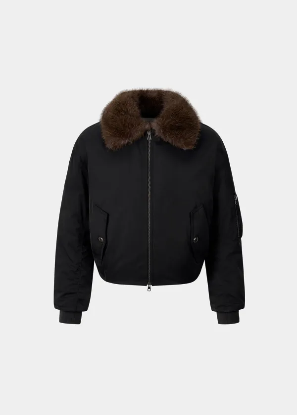 (UNI) AVIATOR PADDED JACKET - CHARCOAL