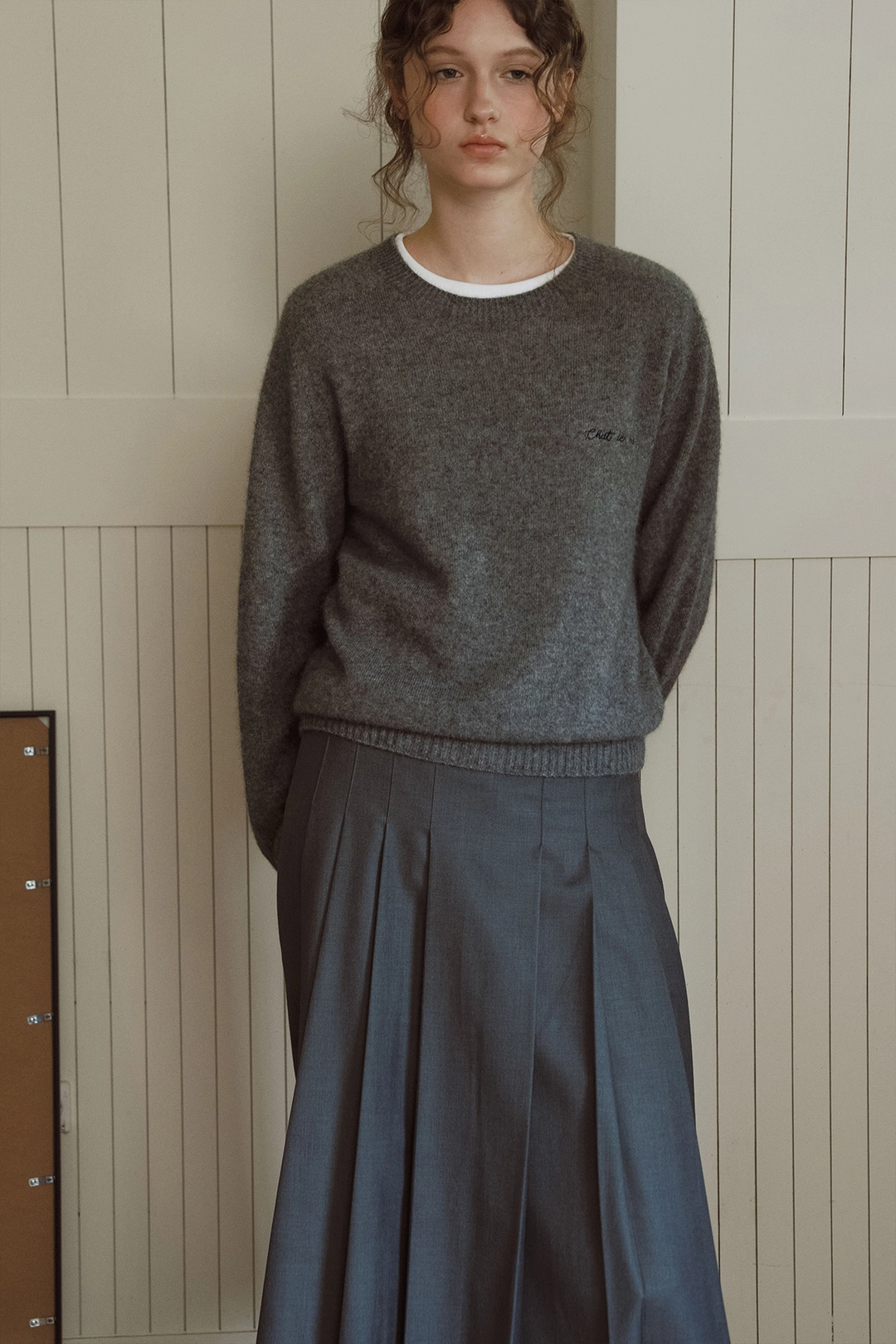 샤드라마 RACCOON WHOLE GARMENT KNIT [MELANGE GRAY] 상품 이미지 2